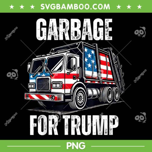 Proud Garbage for Trump PNG, Garbage American Flag PNG, Trump Supporter PNG