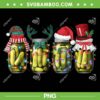Canned Pickles Christmas PNG, Retro Pickle Santa Elf Reindeer PNG