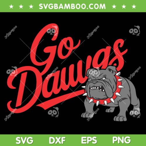 Go Dawgs SVG PNG, Funny Bulldog Football Vintage SVG, Classic Bulldog Go Dawgs DXF SVG PNG EPS