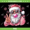 Santa Blowing Bubble PNG, Christmas Pink Santa Say Hi PNG Santa Blowing Bubble PNG, Christmas Pink Santa Say Hi PNG