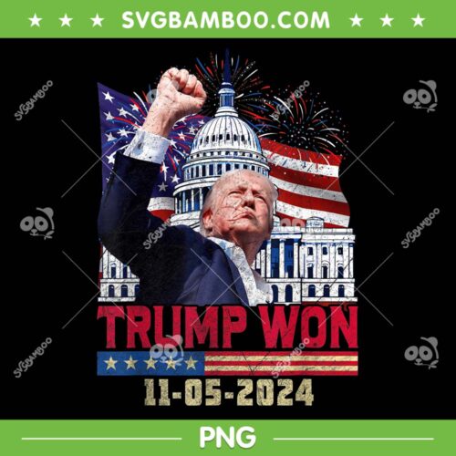 Retro Vintage Trump Wins 2024 PNG, Election Trump Vance Won PNG