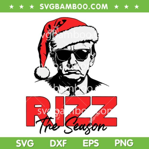 Trump Rizz The Season SVG, Christmas Humorous Trump Santa SVG PNG