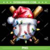 Christmas Baseball Player PNG, Baseball Santa Hat Xmas Lights PNG Christmas Baseball Player PNG, Baseball Santa Hat Xmas Lights PNG