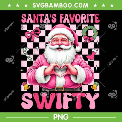 Santa's Favorite Swifty PNG, Funny Pink Santa Merry Christmas Groovy PNG Santa's Favorite Swifty PNG, Funny Pink Santa Merry Christmas Groovy PNG
