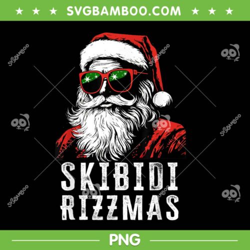 Skibidi Rizzmas PNG, Christmas Rizz Santa Claus PNG, Funny Charisma Kid Xmas PNG