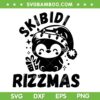 Skibidi Rizzmas Penguin SVG PNG, Funny Gen Alpha Slang Christmas SVG