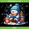 Snowman Reading Book PNG, Christmas Snowman Merry Christmas Art PNG