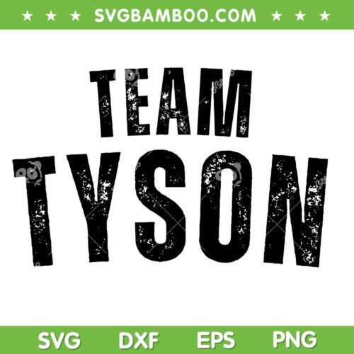 Team TYSON SVG PNG, Mike Tyson Boxing Name SVG