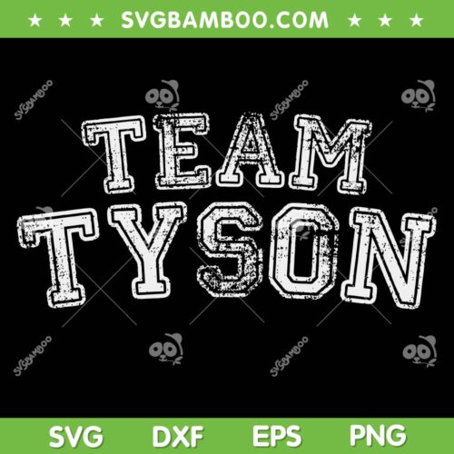 Team TYSON Vintage SVG, Mike Tyson Boxing SVG PNG, Family Personalized Name TYSON SVG