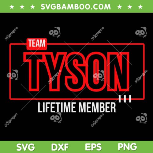 Team TYSON SVG PNG, Vintage Mike Tyson Personalized Name SVG
