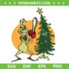 Grinch Chainsaws Christmas Tree SVG PNG, Funny Grinch Cut Down Xmas Tree SVG