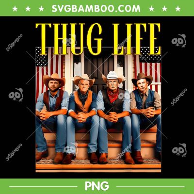 Thug Life Trump Vance Kennedy Elon PNG, Cowboy Trump and Friends PNG, Trump Vance Won 2024 PNG