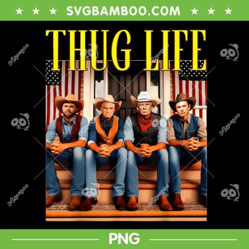 Thug Life Trump Vance Kennedy Elon PNG, Cowboy Trump and Friends PNG, Trump Vance Won 2024 PNG