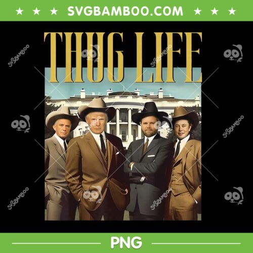 Trump Vance Kennedy Elon Thug Life PNG, Trump Teams I'll Be Home PNG