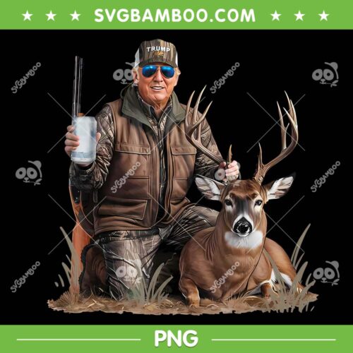 Trump Deer Hunting PNG, Donald Trump Old School Camouflage PNG