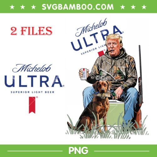 Trump Hunting Michelob Ultra Beer PNG, Funny Trump Camo Hunting PNG, Trump Hunting Duck Waterfowl PNG