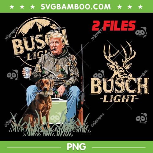 Trump Busch Light Beer PNG, Trump Hunting Camo PNG, Trump Dog Duck Waterfowl PNG