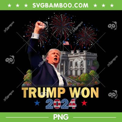 Trump Won 2024 PNG, President 47th Of White House Donald Trump PNG