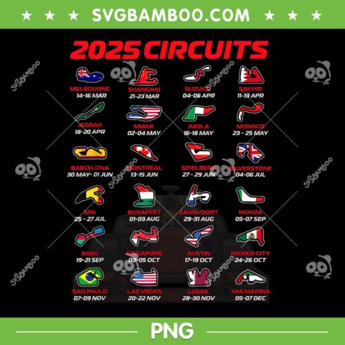 2025 Formula Racing PNG, 2025 Circuits Track Formula Race PNG
