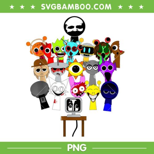 All Sprunki horror evil scary PNG, Sprunki Phase 2 Boys Girls PNG
