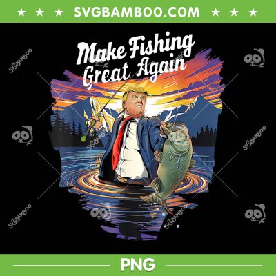 Trump Make Fighing Great Again PNG, Funny Trump Fishing PNG