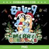 Bluey Family Merry Christmas PNG, Blue Dog Santa Christmas Tree PNG Bluey Family Merry Christmas PNG, Blue Dog Santa Christmas Tree PNG