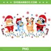 Bluey Family Dace Christmas PNG, Bluey Santa Hat Xmas Lights PNG Bluey Family Dace Christmas PNG, Bluey Santa Hat Xmas Lights PNG