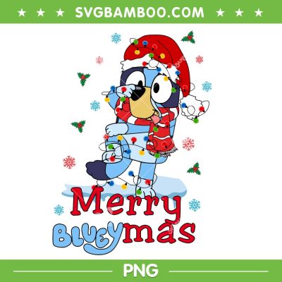 Merry Blueymas PNG, Bluey Dad Santa Merry Christmas PNG