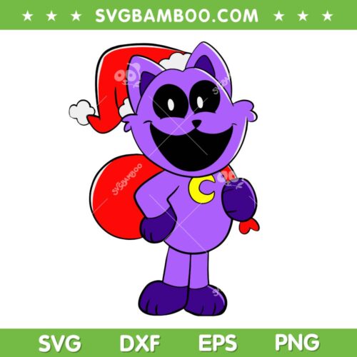 CatNap Christmas SVG PNG, Funny Catnap Santa Xmas Costume SVG