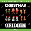 Santa Snowman Reindeer Griddy PNG, Christmas Griddin PNG, Funny Xmas Squad Griddy PNG