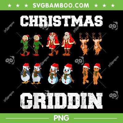 Santa Snowman Reindeer Griddy PNG, Christmas Griddin PNG, Funny Xmas Squad Griddy PNG