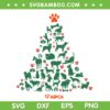 ASPCA Animals Christmas Tree SVG PNG, Funny Dog Cat Christmas Tree SVG
