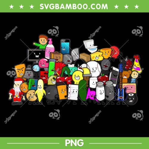 Inanimate Insanity All Characters PNG, Cute Inanimate Insanity Group Shot PNG