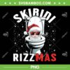 Toilet Santa Skibidi Rizzmas PNG, Funny White Elephant Christmas PNG