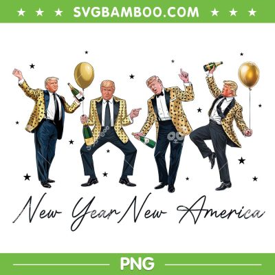 Funny Trump Dance New Year PNG, Trump Dancing Disco Party 2025 PNG