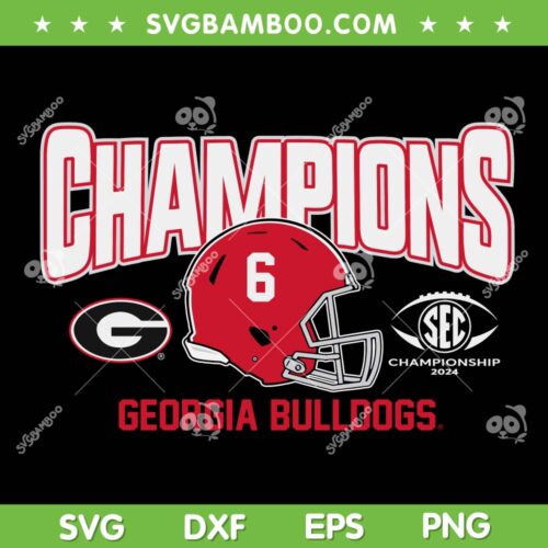 Georgia Bulldogs SEC Champions SVG, Georgia Football 2024 MVP SVG PNG, Georgia Bulldogs Helmet SVG PNG