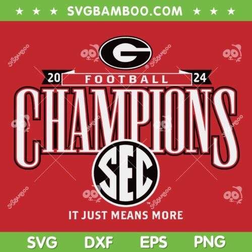 Georgia Bulldogs SEC Champs 2024 SVG, Georgia Football Championship 2024 SVG PNG