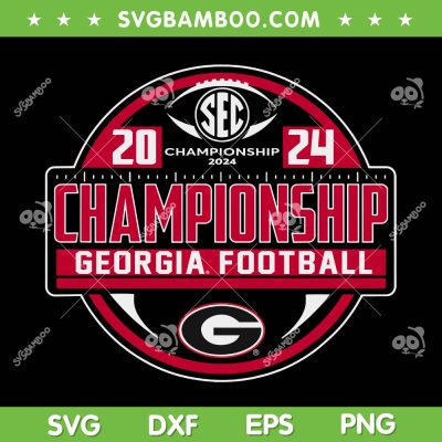 Georgia Bulldogs SEC Championship 2024 SVG, Georgia Football Sec Champs SVG PNG