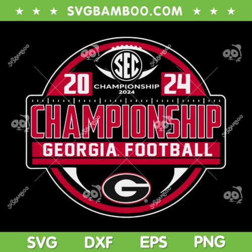 Georgia Bulldogs SEC Championship 2024 SVG, Georgia Football Sec Champs SVG PNG