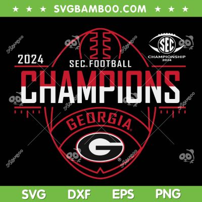 Georgia Bulldogs SEC Champions SVG, Georgia Football Champs 2024 SVG PNG