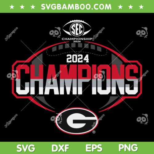 Georgia Bulldogs SEC Champs 2024 SVG, Georgia Football Logo SVG PNG, Bulldogs SEC Champions SVG PNG