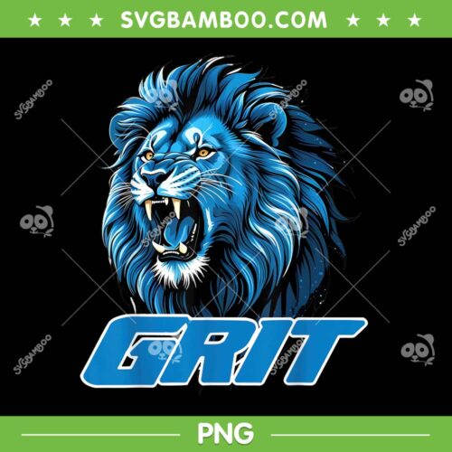 Grit Detroit Lions PNG, Lions Blue Football PNG