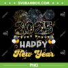 Happy New Year Party 2025 PNG, New Year Ballon Family Matching PNG