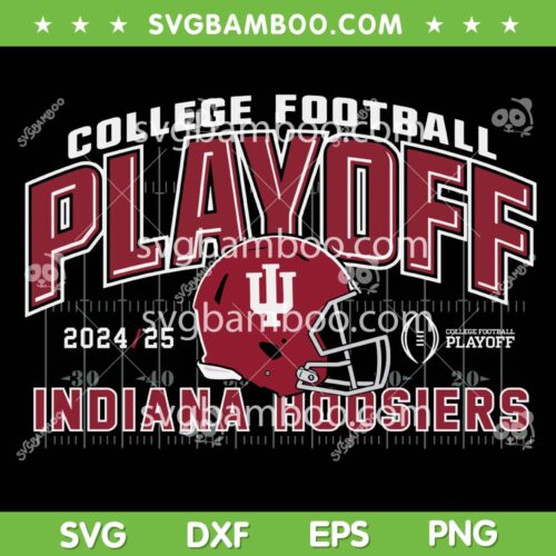 Indiana Hoosiers College Playoff 2024-2025 SVG, Indiana Football Playoff 2025 SVG PNG