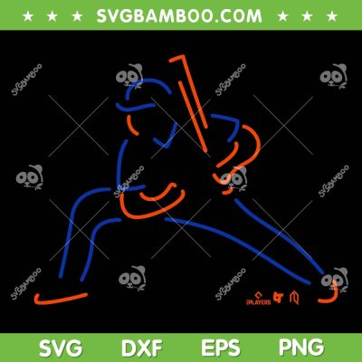 Juan Soto Neon SVG, New York Mets Juan Soto SVG PNG, New York Baseball Player SVG PNG