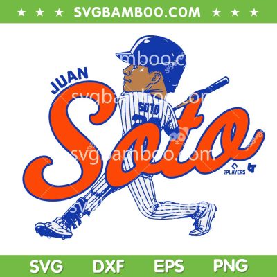 Juan Soto Queens Caricature SVG PNG, Juan Soto New York Mets SVG