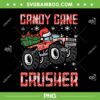 Candy Cane Crusher PNG, Kids Christmas Monster Truck PNG Candy Cane Crusher PNG, Kids Christmas Monster Truck PNG