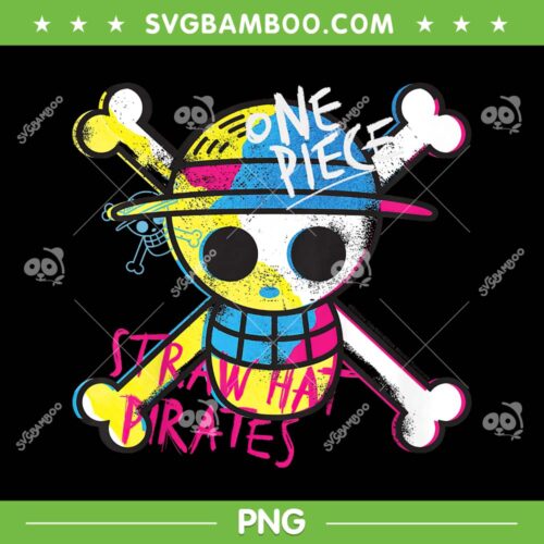 One Piece Colorful Logo PNG, Straw Hat Pirates Color Logo PNG, Monkey D Luffy Skull PNG
