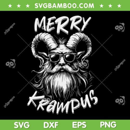 Merry Krampus Mythical SVG PNG, Krampus Christmas Horror SVG