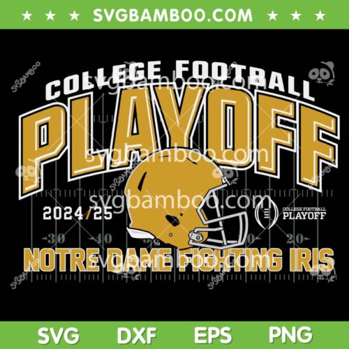 Notre Dame Fighting Irish Football Playoff 2024-25 SVG, Notre Dame College Playoff SVG PNG